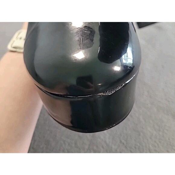 JustFab Scarlet Chunky Platform Black Heels Size 10 GUC – Y2K Goth Night-Out - Picture 9 of 13